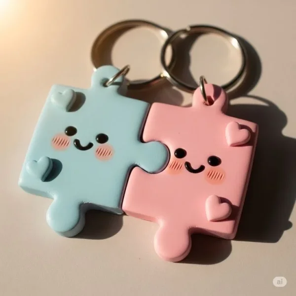 Puzzle keychain