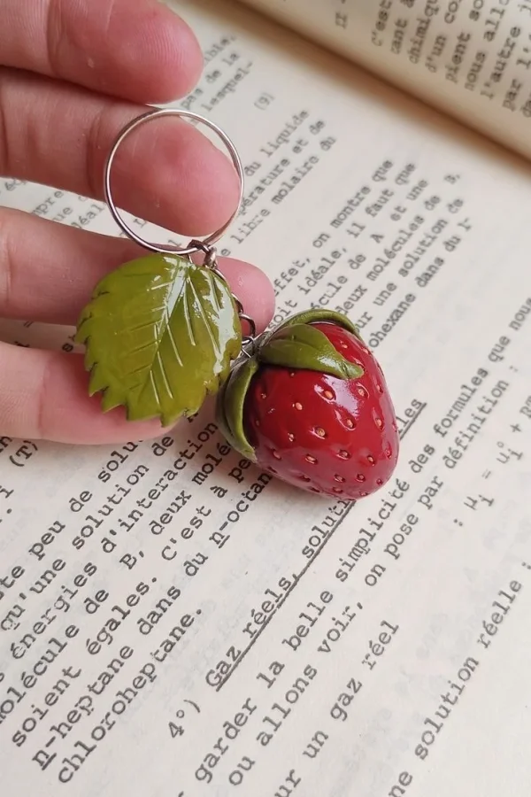 Strawberry keychain