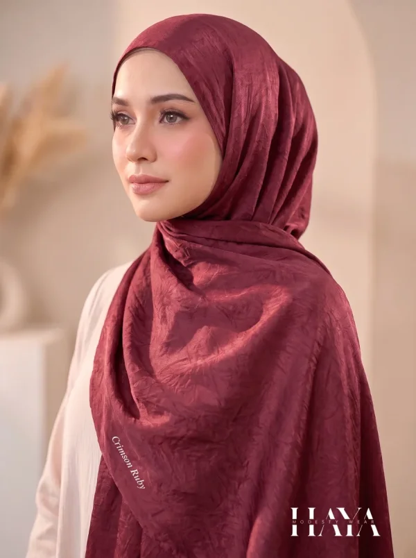Premium Dubai Silk - Crimson Ruby