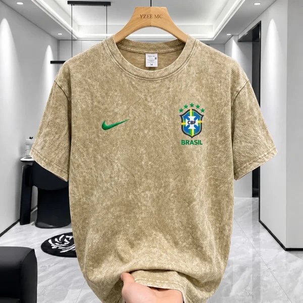BRAZIL ACID WASH DROP SHOULDER T-SHIRT