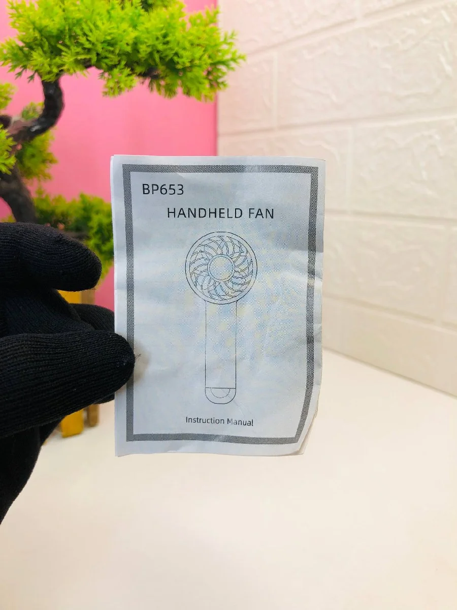 Mini Handheld Rechargeable Fan (Pink Edition) image 5
