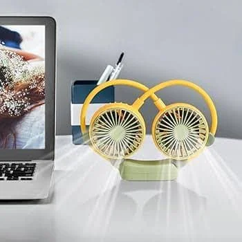 Folding Mini Neck Fan Rechargeable Fan Portable Fan Hand Free S13-F1193 image 2