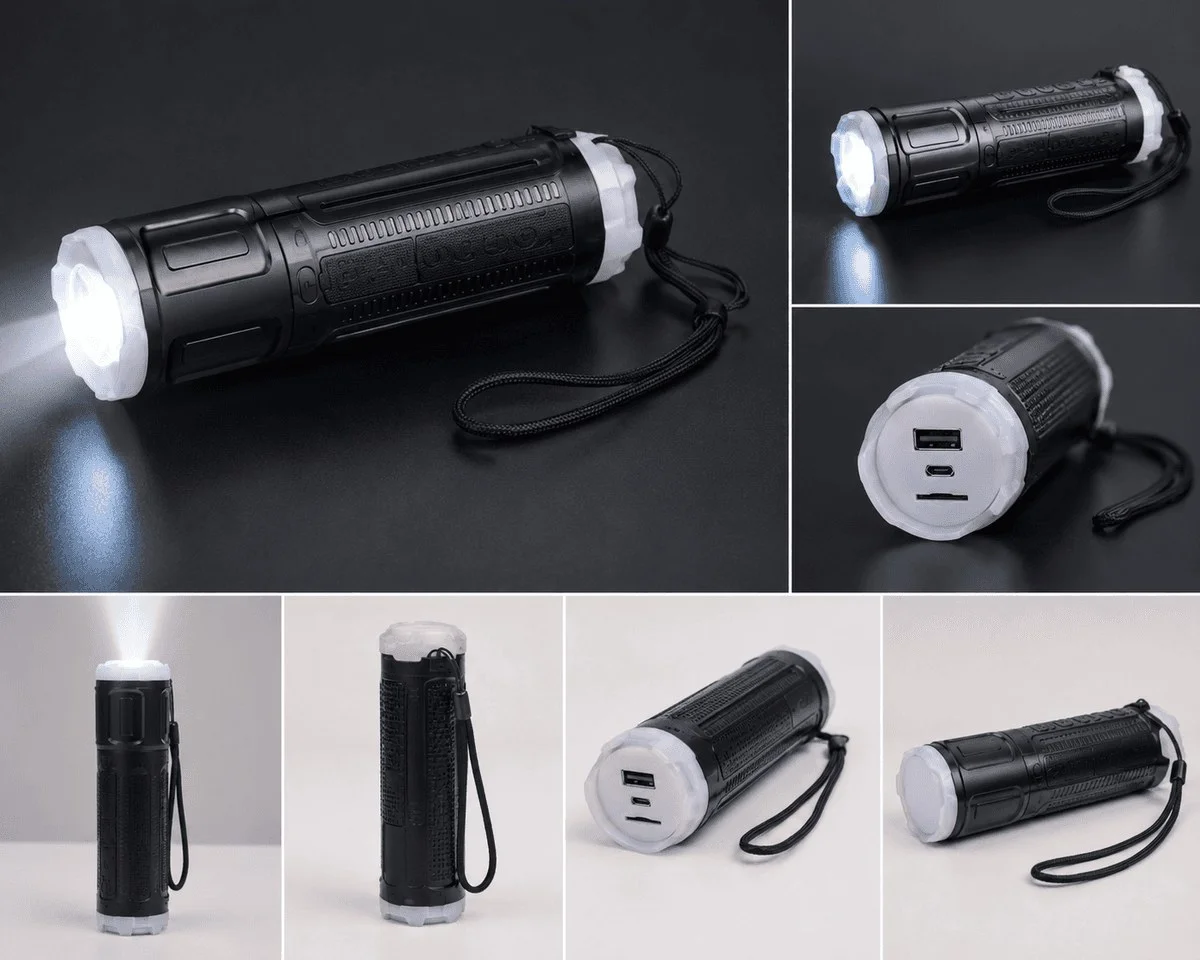 SY-322 Wireless Stereo Speaker & LED Zoom Flashlight 🔦🔊 image 2