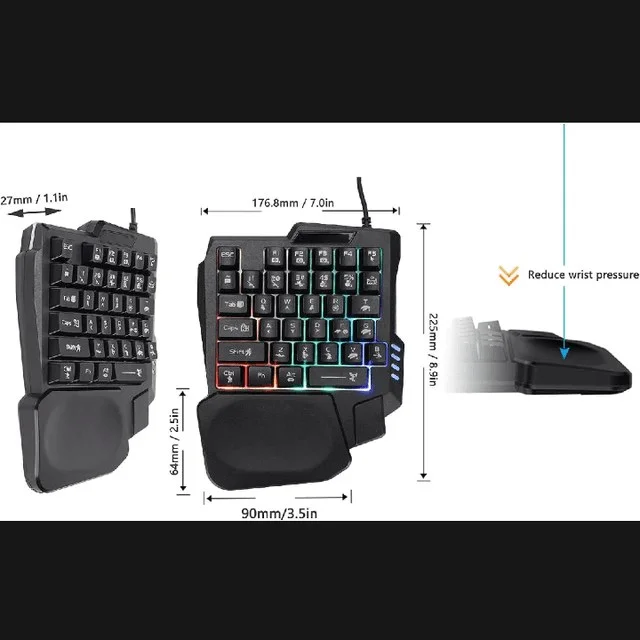 5 in 1 Gaming Keyboard and Mouse Combo-MK500 image 2