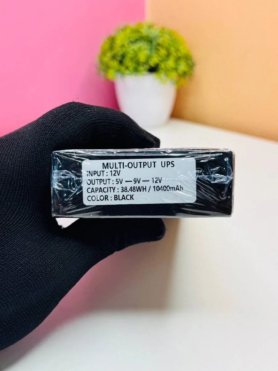 New Version WGP mini UPS 10400mAh – 5/9/12V – Black image 4
