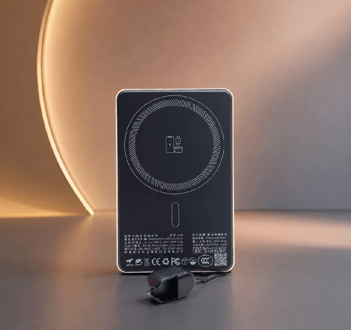 20W Magnetic Wireless Power Bank with Stand (5000mah) image 4