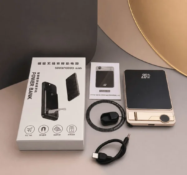 20W Magnetic Wireless Power Bank with Stand (5000mah)