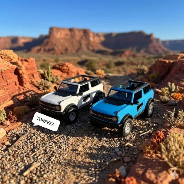 1:36 scale die-cast toy model replicas of the Ford Bronco 2-door SUV
