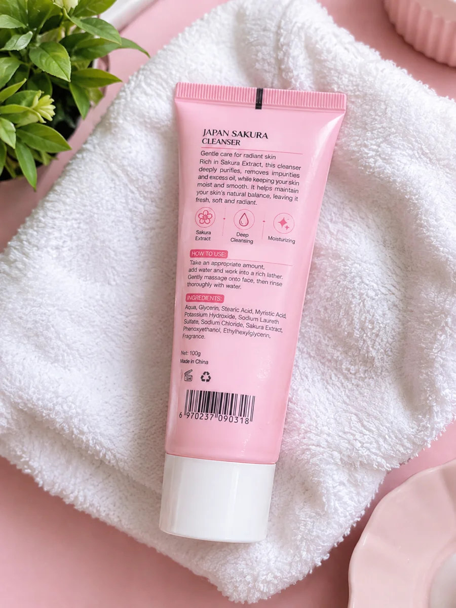 LAIKOU Japan Sakura Cleanser Face Wash 100g image 2